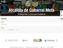 Tablet Screenshot of cubarral-meta.gov.co